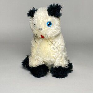 Vintage Kitty Cat Plush Stuffed Animal Capitol Toy Co. Blue Eyes Fluffy 8"